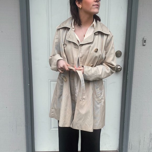 Guess Tan Trench Coat / Size: L / Color: Tan / Womens - Picture 6 of 7